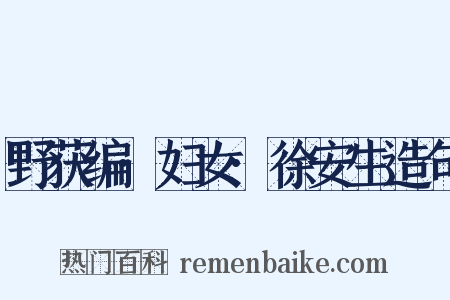 野获编·妇女·徐安生造句是什么意思的图片